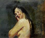 Christian Krohg Modellen oil painting